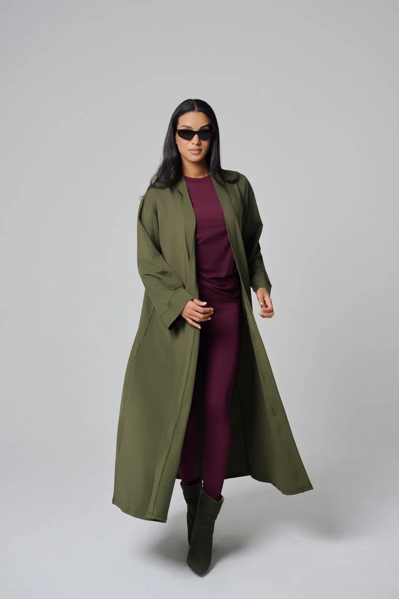 Mulu  MULU Classic Women's Abaya - Green for Women | Best Price UAE